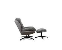The Haven Set Cotton Chair with Ottoman - Dining Chair - Furniselan  - Grey
