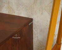 The Regal Solid Wood Rattan Two Door TV Cabinet Unit Furniselan Brown Finish