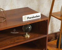 The Regal Solid Wood Rattan Two Door TV Cabinet Unit Furniselan Brown Finish