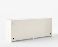 Tirana Solid Wood four Door Sideboard Furniselan - Milky-White
