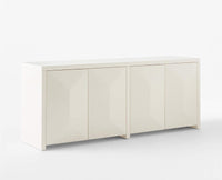 Tirana Solid Wood four Door Sideboard Furniselan - Milky-White