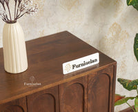 Tirupati Solid Wood Sideboard Cabinet Four Door Furniselan Teak Finish