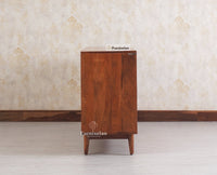 Tirupati Solid Wood Sideboard Cabinet Four Door Furniselan Brown Finish