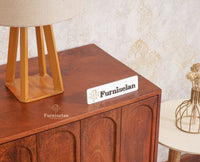 Tirupati Solid Wood Sideboard Cabinet Four Door Furniselan Brown Finish