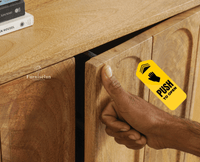 Tirupati Solid Wood Sideboard Cabinet Four Door Furniselan Natural Finish