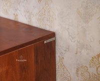 Tirupati Solid Wood Sideboard Cabinet Four Door Furniselan Brown Finish