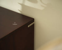 Tirupati Solid Wood Sideboard Cabinet Four Door Furniselan Grey Finish