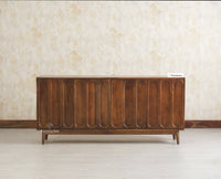 Tirupati Solid Wood Sideboard Cabinet Four Door Furniselan Teak Finish
