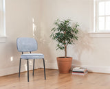 Cotton Relae Dining Chair with Metal – Modern Upholstered Dining Chair with Metal Legs