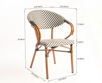Tropika Curve Seat Outdoor Chair - Dining Chair - Furniselan - Dark-Walnut