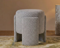Tulsa Cotton Pouffe Stool Furniselan Cream White