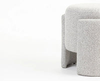 Tulsa Cotton Pouffe Stool Furniselan Cream White