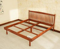 Tuscany Heritage Wooden Bed King Size Brown Finish