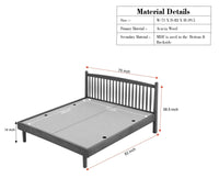 Tuscany Heritage Wooden Bed King Size Natural Finish