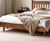 Tuscany Heritage Wooden Bed Queen Size Furniselan Teak Finish