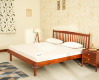 Tuscany Heritage Wooden Bed Queen Size Brown Finish