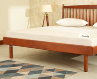 Tuscany Heritage Wooden Bed Queen Size Brown Finish