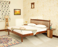 Tuscany Heritage Wooden Bed Queen Size Teak Finish
