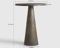 Twin Tala Alluminium Accent Table Aluminium Matte Antique Brass