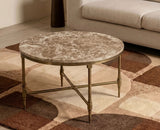 Maeve Marble Coffee Table with Metal