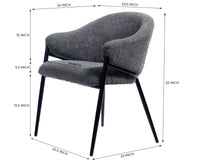 Vale Vibrance Dining Chair – Modern Upholstered Dining Chair for Home & Café Grey