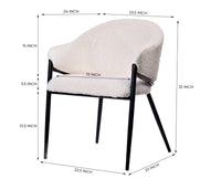 Vale Vibrance Dining Chair – Modern Upholstered Dining Chair for Home & Café White