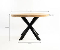 Valenza 4 Seater Dining Table Limewash