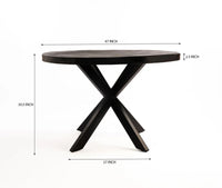Valenza 4 Seater Dining Table Black