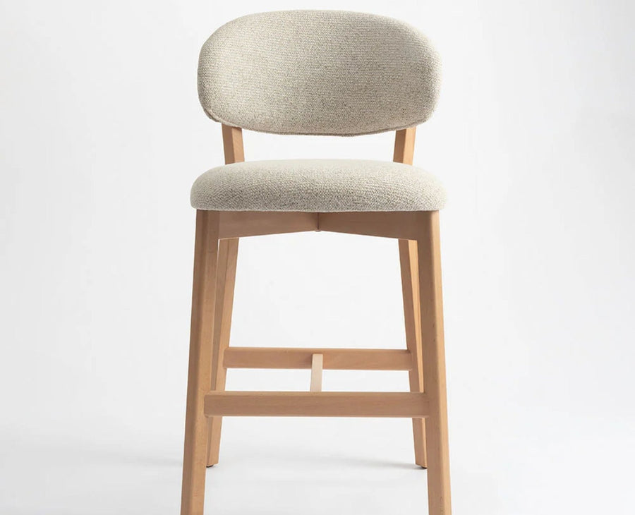 Vangaurd  Bar Chair – Modern Upholstered Dining Chair for Home & Café beige