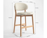 Vangaurd  Bar Chair – Modern Upholstered Dining Chair for Home & Café beige