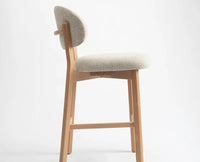 Vangaurd  Bar Chair – Modern Upholstered Dining Chair for Home & Café beige
