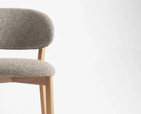 Vangaurd  Bar Chair – Modern Upholstered Dining Chair for Home & Café light khaki