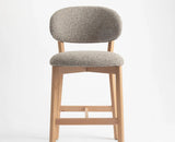 Vangaurd  Bar Chair – Modern Upholstered Dining Chair for Home & Café light khaki