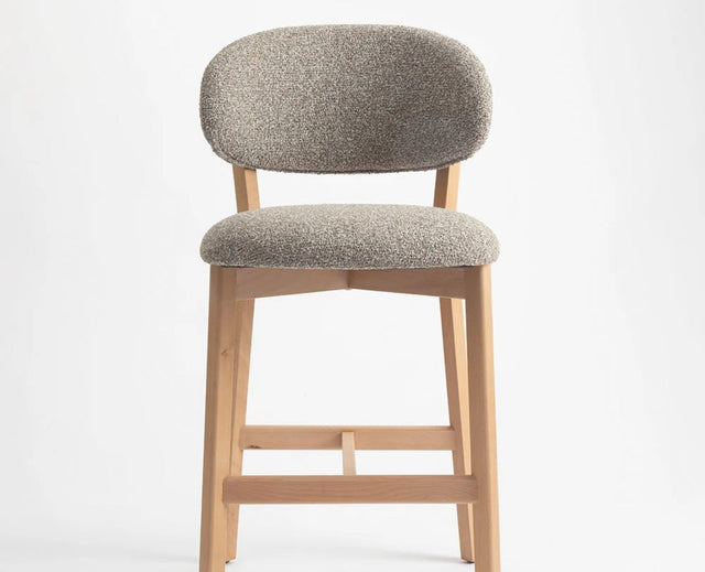 Vangaurd  Bar Chair – Modern Upholstered Dining Chair for Home & Café light khaki
