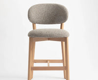 Vangaurd  Bar Chair – Modern Upholstered Dining Chair for Home & Café light khaki