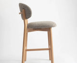 Vangaurd  Bar Chair – Modern Upholstered Dining Chair for Home & Café light khaki