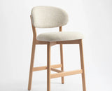 Vangaurd  Bar Chair – Modern Upholstered Dining Chair for Home & Café beige