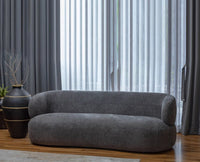 Velora Three Seater Sofa In Cotton Fabric - sofa - Furniselan - Dark-Grey
