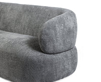 Velora Three Seater Sofa In Cotton Fabric - sofa - Furniselan - Dark-Grey