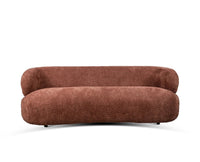 Velora Three Seater Sofa In Cotton Fabric - sofa - Furniselan - Rose-Brown