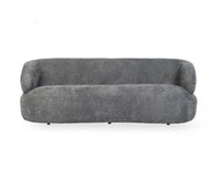 Velora Three Seater Sofa In Cotton Fabric - sofa - Furniselan - Dark-Grey
