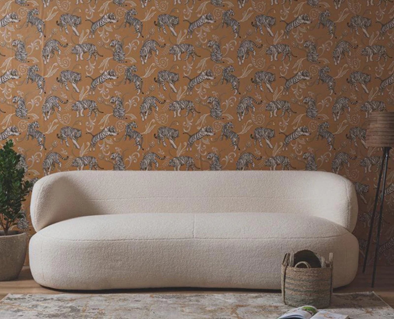 Velora Three Seater Sofa In Cotton Fabric - sofa - Furniselan - White