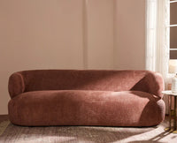 Velora Three Seater Sofa In Cotton Fabric - sofa - Furniselan - Rose-Brown