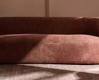 Velora Three Seater Sofa In Cotton Fabric - sofa - Furniselan - Rose-Brown