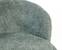 Velour Crest Chenille Wooden Armchair  Green
