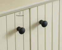Verona Grid Wooden Large Sideboard Cabinet Four Doors Furniselan frosty white