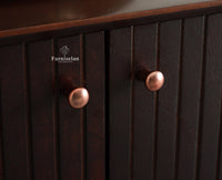 Verona Grid Wooden Large Sideboard Cabinet Four Doors Furniselan grey finish