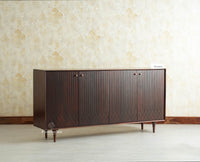 Verona Grid Wooden Large Sideboard Cabinet Four Doors Furniselan grey finish