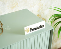 Verona Grid Wooden Large Sideboard Cabinet Four Doors Furniselan silt green