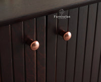Verona Grid Wooden Sideboard Cabinet Three Doors Furniselan Grey Finish 